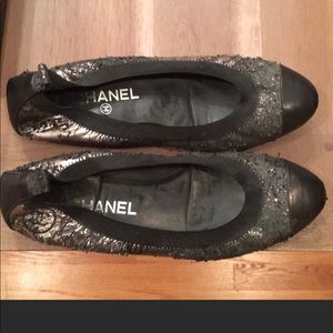 Chanel stretch spirit flats 39